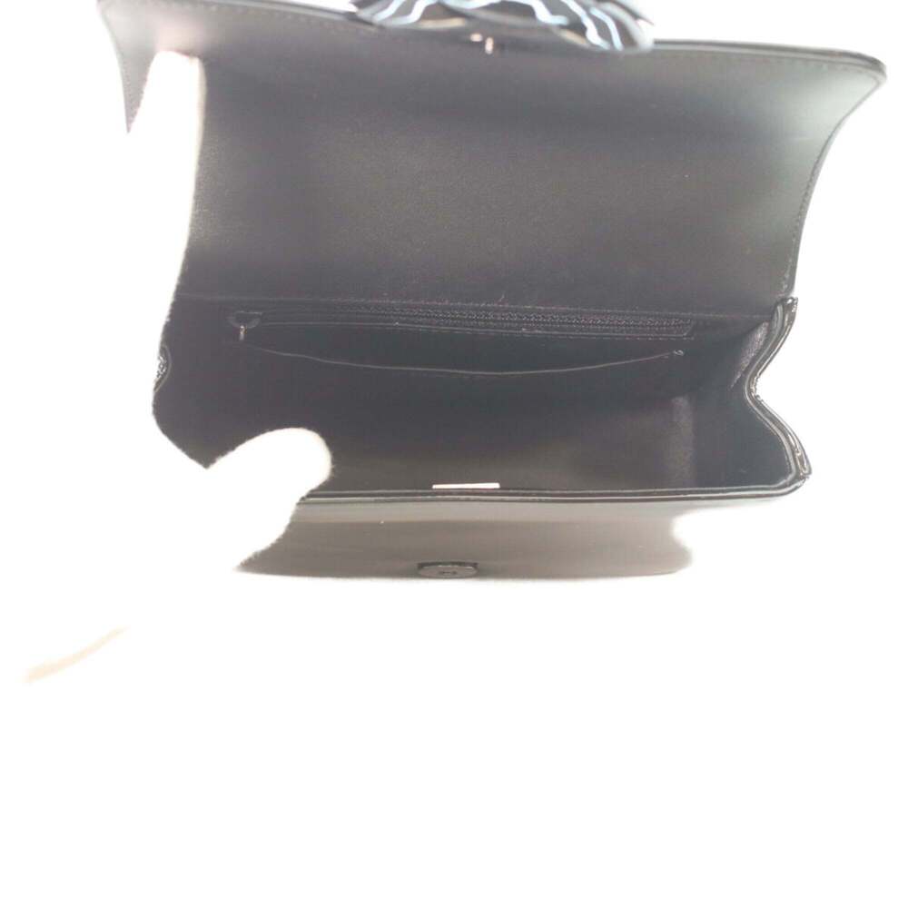 Chanel So Black AS4388 Single Flap Patent Camellia Small - Picture 7 of 9